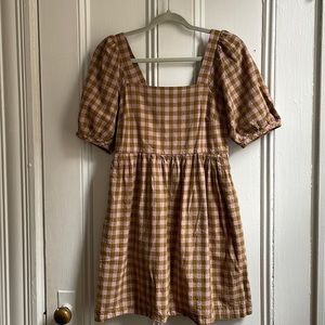 Madewell Plaid Linen Dress